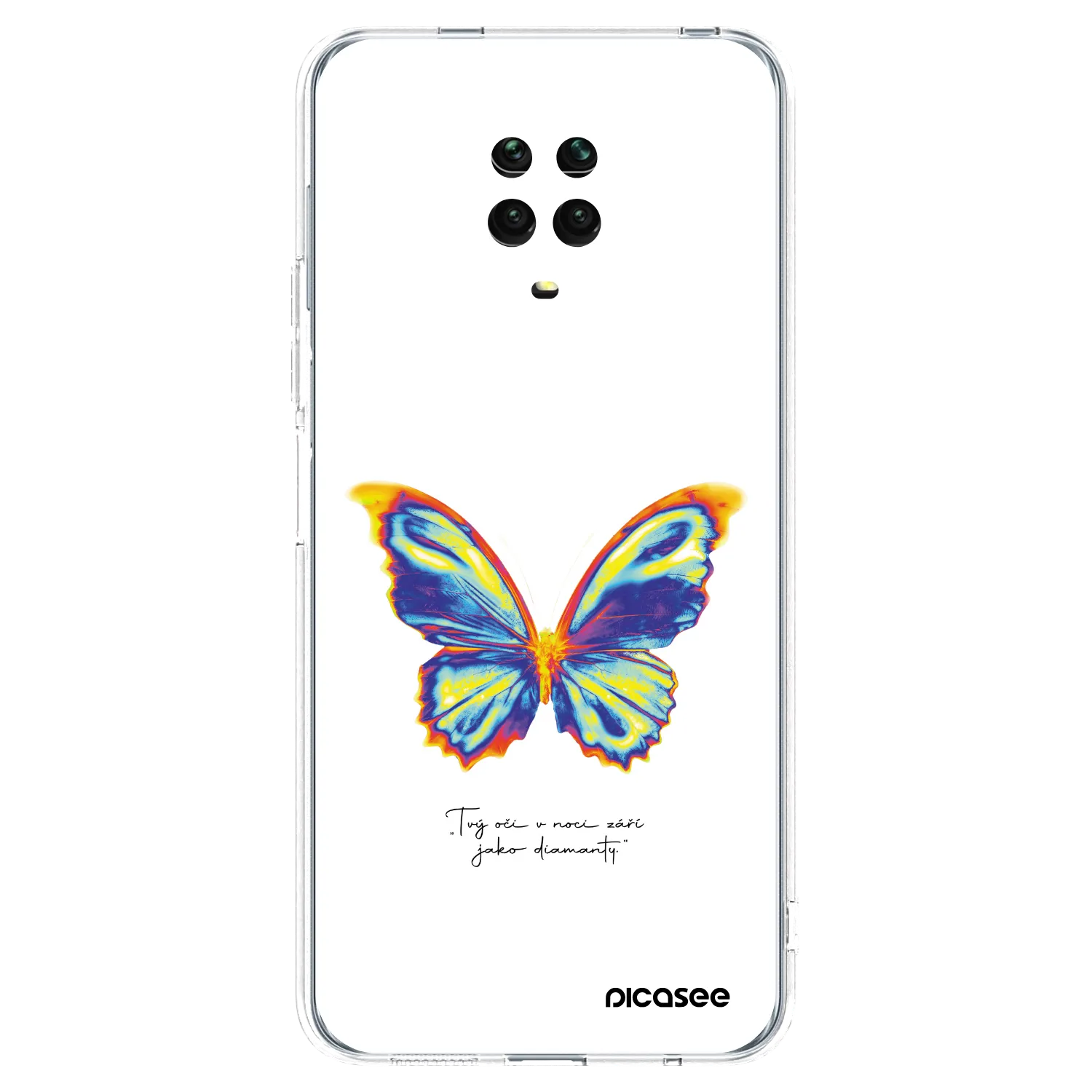 Picasee Xiaomi Redmi Note 9S Hülle - Transparentes Silikon - Diamanty White