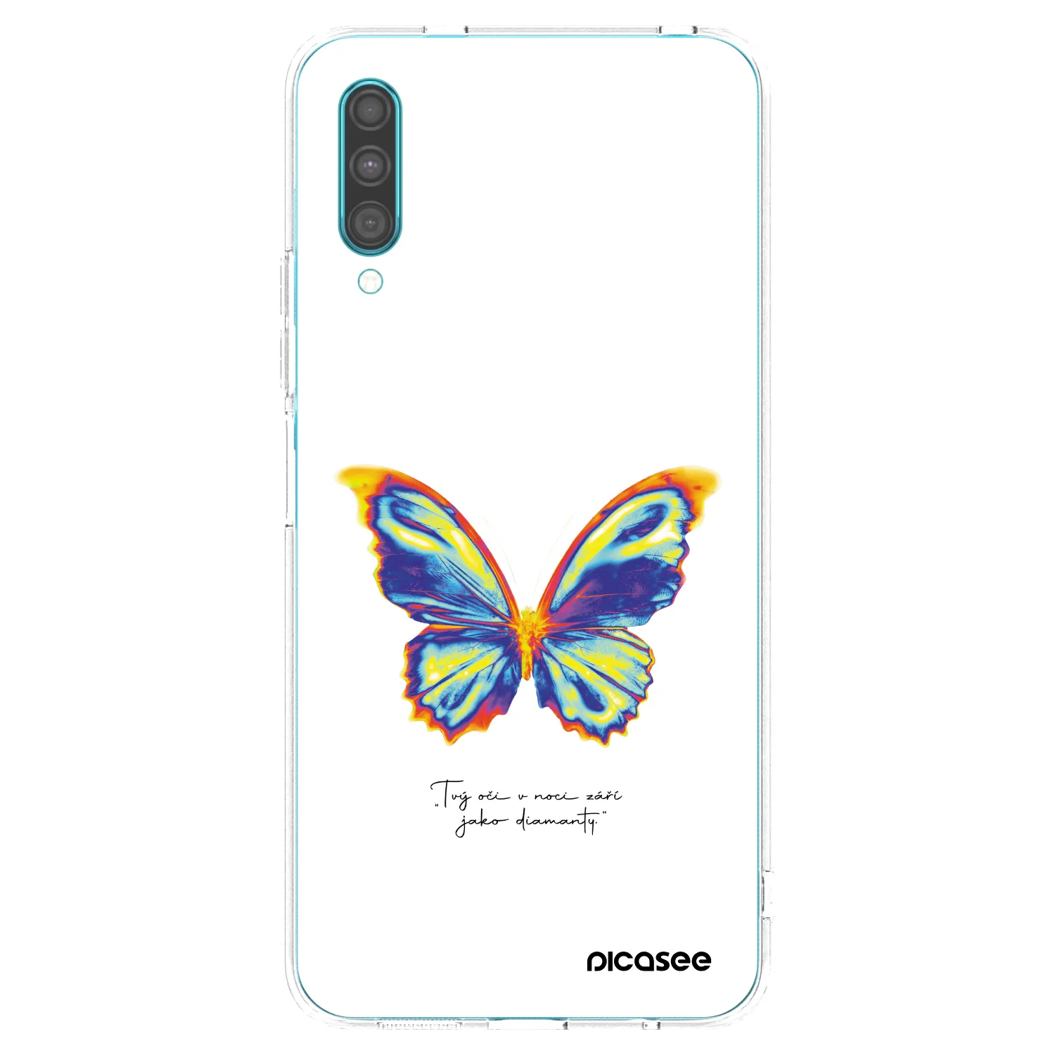 Picasee Samsung Galaxy A30s A307F Hülle - Transparentes Silikon - Diamanty White