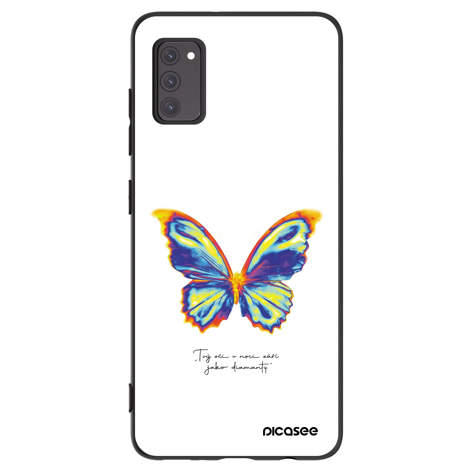 Picasee Samsung Galaxy A41 A415F Hülle - Schwarzes Silikon - Diamanty White