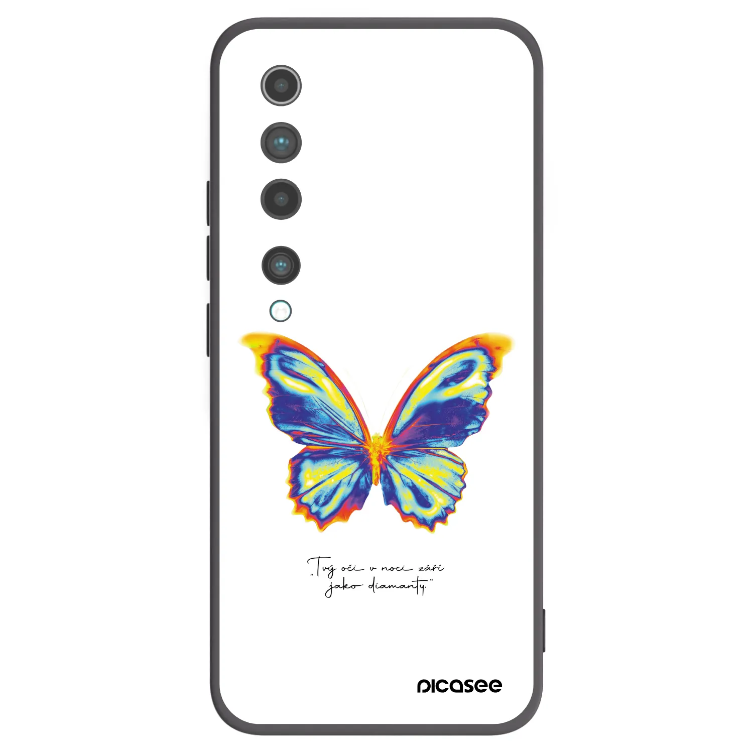 Picasee Xiaomi Mi 10 Hülle - Schwarzes Silikon - Diamanty White