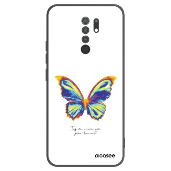 Picasee Xiaomi Redmi 9 Hülle - Schwarzes Silikon - Diamanty White