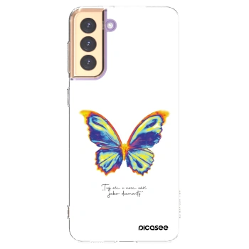 Picasee Samsung Galaxy S21+ 5G G996F Hülle - Transparentes Silikon - Diamanty White