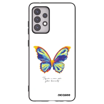 Picasee Samsung Galaxy A52 5G A525F Hülle - Schwarzes Silikon - Diamanty White