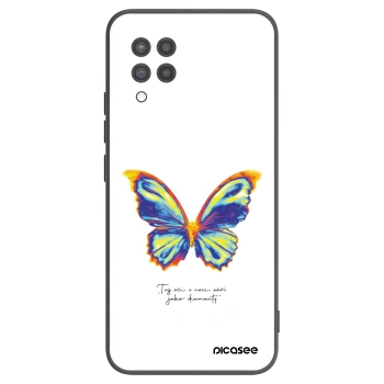 Picasee Samsung Galaxy A42 A426B Hülle - Schwarzes Silikon - Diamanty White