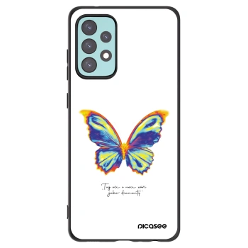 Picasee Samsung Galaxy A72 A725F Hülle - Schwarzes Silikon - Diamanty White