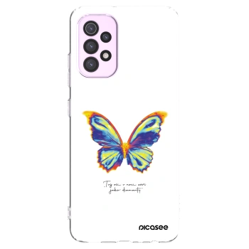 Picasee Samsung Galaxy A32 5G A326B Hülle - Transparentes Silikon - Diamanty White