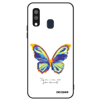 Hülle für Samsung Galaxy A40 A405F - Diamanty White