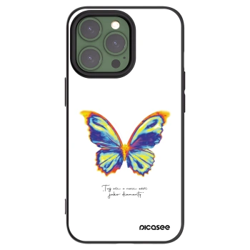 Picasee Apple iPhone 13 Pro Hülle - Schwarzes Silikon - Diamanty White