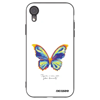 Picasee Apple iPhone XR Hülle - Schwarzes Silikon - Diamanty White