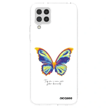 Picasee Samsung Galaxy A22 A225F 4G Hülle - Transparentes Silikon - Diamanty White