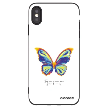 Picasee Apple iPhone XS Max Hülle - Schwarzes Silikon - Diamanty White