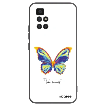 Picasee Xiaomi Redmi 10 Hülle - Schwarzes Silikon - Diamanty White