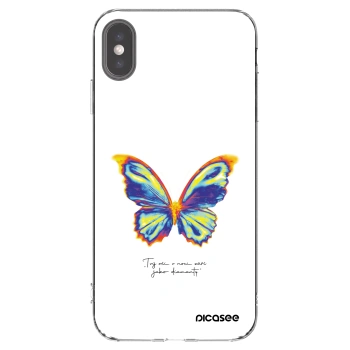 Picasee Apple iPhone XS Max Hülle - Transparentes Silikon - Diamanty White