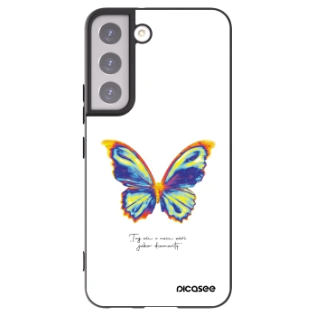 Picasee Samsung Galaxy S22 5G Hülle - Schwarzes Silikon - Diamanty White