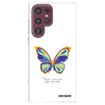 Picasee Samsung Galaxy S22 Ultra 5G Hülle - Transparentes Silikon - Diamanty White