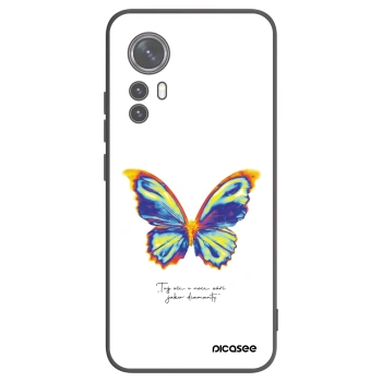 Picasee Xiaomi 12 Hülle - Schwarzes Silikon - Diamanty White