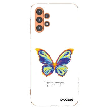 Picasee Samsung Galaxy A13 4G A135 Hülle - Transparentes Silikon - Diamanty White