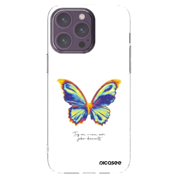 Picasee Apple iPhone 14 Pro Max Hülle - Transparentes Silikon - Diamanty White
