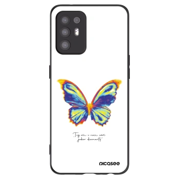 Picasee OPPO A94 5G Hülle - Schwarzes Silikon - Diamanty White