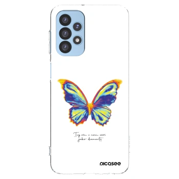 Picasee Samsung Galaxy A23 A235F 4G Hülle - Transparentes Silikon - Diamanty White