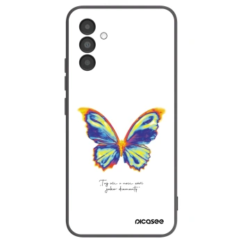 Picasee Samsung Galaxy A04s A047F Hülle - Schwarzes Silikon - Diamanty White