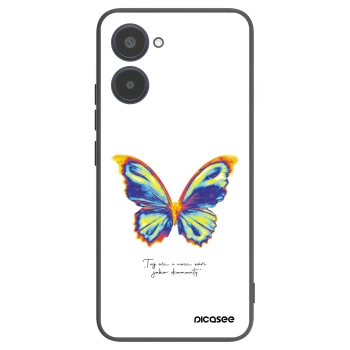 Picasee Realme 10 4G Hülle - Schwarzes Silikon - Diamanty White