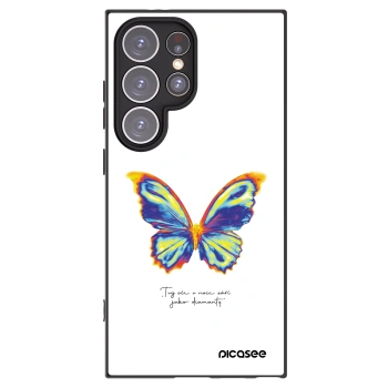 Picasee Samsung Galaxy S24 Ultra S928B 5G Hülle - Schwarzes Silikon - Diamanty White