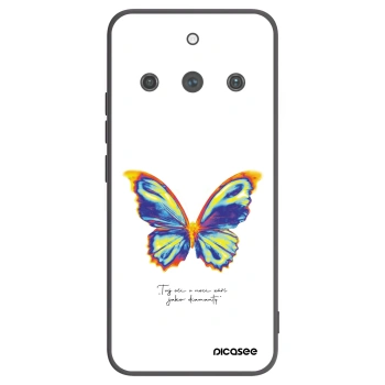 Picasee Realme 11 Pro+ Hülle - Schwarzes Silikon - Diamanty White