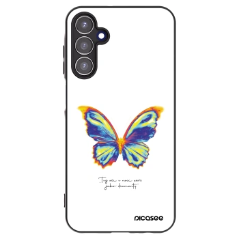 Picasee Samsung Galaxy A15 A156B 5G Hülle - Schwarzes Silikon - Diamanty White