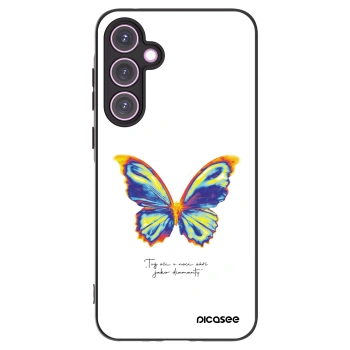 Picasee Samsung Galaxy A35 5G A356B Hülle - Schwarzes Silikon - Diamanty White