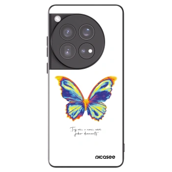 Picasee OnePlus 12 5G Hülle - Schwarzes Silikon - Diamanty White