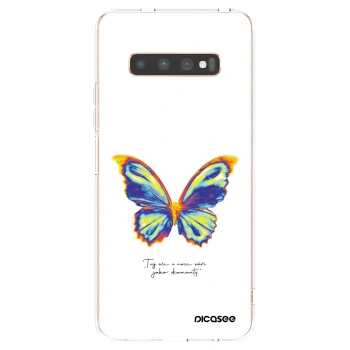 Picasee Samsung Galaxy S10 Plus G975 Hülle - Transparentes Silikon - Diamanty White