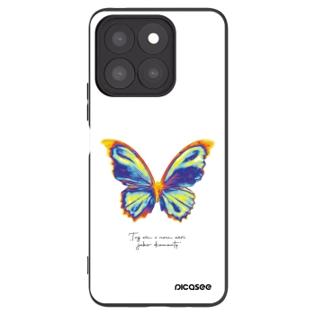 Picasee Honor X8c Hülle - Schwarzes Silikon - Diamanty White