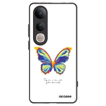 Picasee Vivo V50 Lite 5G Hülle - Schwarzes Silikon - Diamanty White