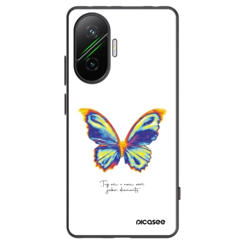 Picasee Xiaomi Poco F7 5G Hülle - Schwarzes Silikon - Diamanty White