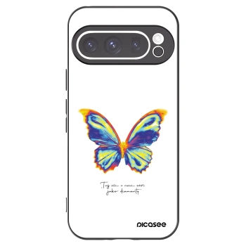 Picasee Google Pixel 9 Pro XL Hülle - Schwarzes Silikon - Diamanty White