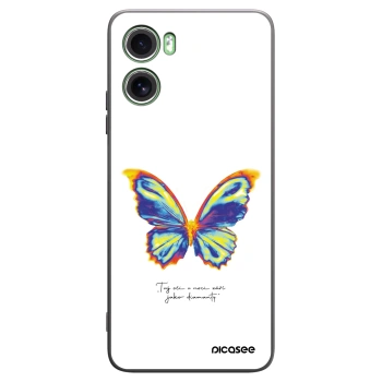 Picasee Motorola Moto G06 Hülle - Schwarzes Silikon - Diamanty White