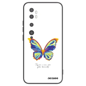 Picasee Xiaomi Mi Note 10 (Pro) Hülle - Schwarzes Silikon - Diamanty White