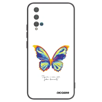 Picasee Huawei Nova 5T Hülle - Schwarzes Silikon - Diamanty White