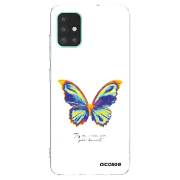 Picasee Samsung Galaxy A51 A515F Hülle - Transparentes Silikon - Diamanty White