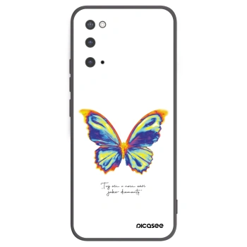Picasee Samsung Galaxy S20 G980F Hülle - Schwarzes Silikon - Diamanty White
