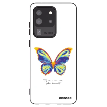 Picasee Samsung Galaxy S20 Ultra 5G G988F Hülle - Schwarzes Silikon - Diamanty White