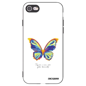 Picasee Apple iPhone SE 2020 Hülle - Schwarzes Silikon - Diamanty White