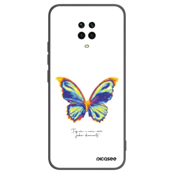 Picasee Xiaomi Redmi Note 9 Pro Hülle - Schwarzes Silikon - Diamanty White