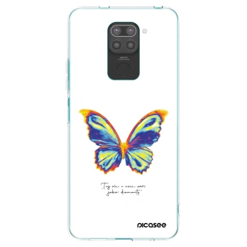 Picasee Xiaomi Redmi Note 9 Hülle - Schwarzes Silikon - Diamanty White