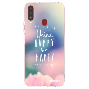 Picasee Samsung Galaxy A20s Hülle - Transparentes Silikon - Denke positiv!