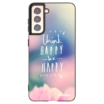 Picasee Samsung Galaxy S21 5G G991B Hülle - Schwarzes Silikon - Denke positiv!