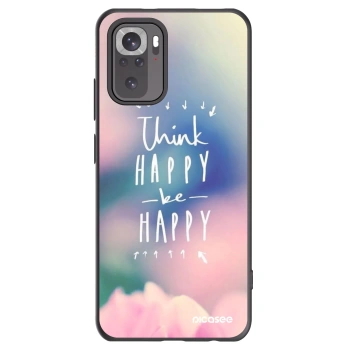 Picasee Xiaomi Redmi Note 10S Hülle - Schwarzes Silikon - Denke positiv!