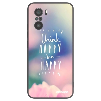 Picasee Xiaomi Poco F3 Hülle - Schwarzes Silikon - Denke positiv!