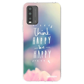 Picasee Xiaomi Redmi 9T Hülle - Schwarzes Silikon - Denke positiv!